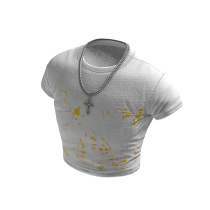 White Graphic Y2K Baby Tee