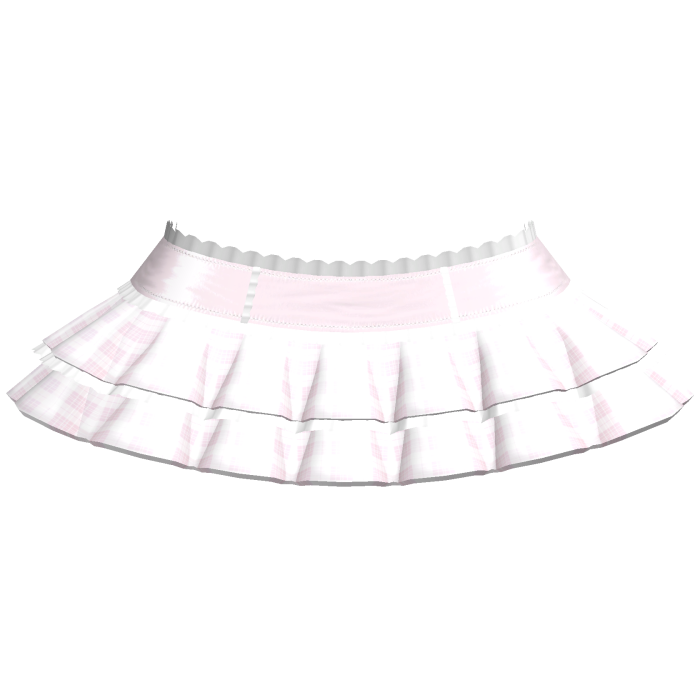 Light Pink Kawaii Emo Plaid Layered Ruffle Skirt