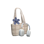 Puffy Tote Bag & Headphones