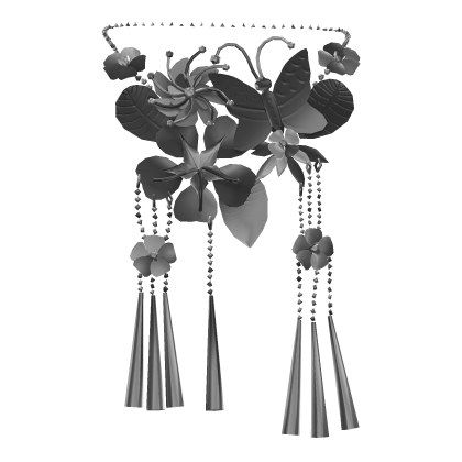 Ornate Silver FW03 Star Anise Butterfly Necklace Roblox item