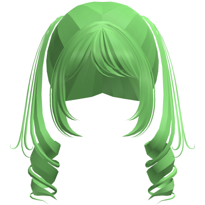 Cute Swirly Half-Up Pigtails (Green)