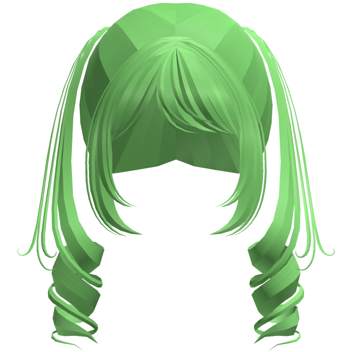Cute Swirly Half-Up Pigtails (Green)