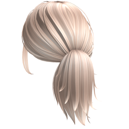 Short Low Layered Chopped Ponytail (Platinum) Roblox item