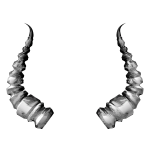 Silver Crystal Hell Raiser Horns