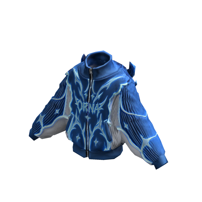 ORNA | Blue Neon Horn Hoodie UGC Y2K Streetwear