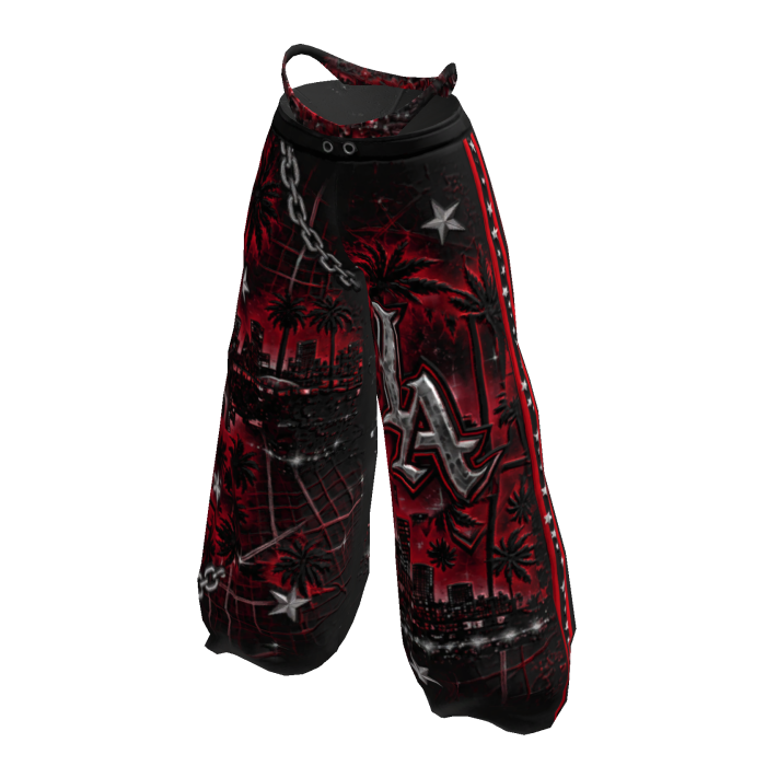 Los Angeles Pants w/ Bikini Line - Red