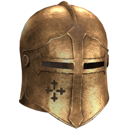 Gold Medieval Knight Helmet Roblox item