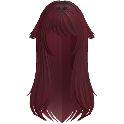 所定 ; cute anime layered hair tufts in red Roblox item