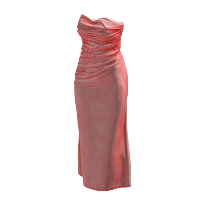 Red Long Silk Slim Satin Gown Dress