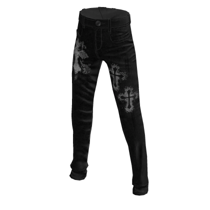 black y2k crosses jeans