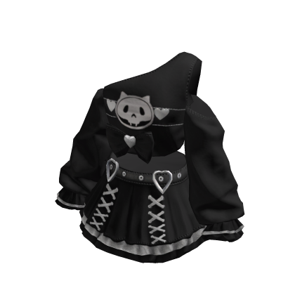 Black Kawaii Bowdream Dollcore Shirt&Skirt