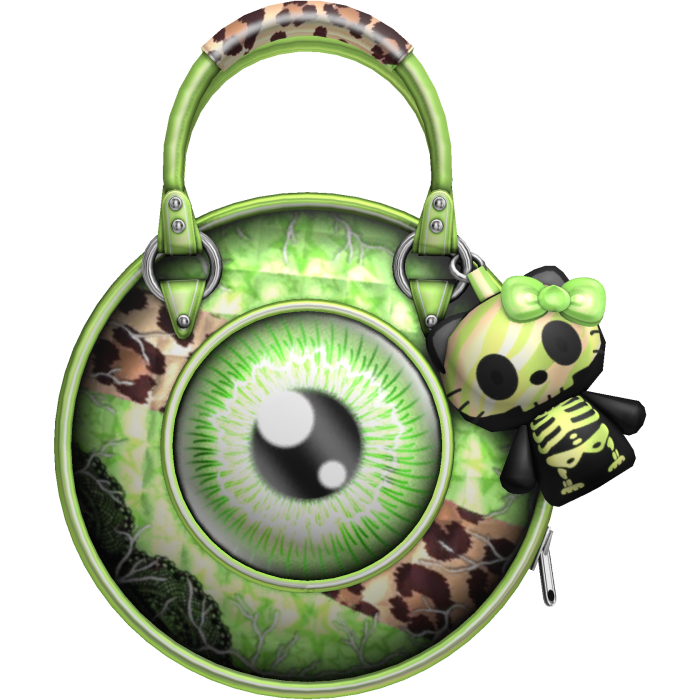 Gyaru Scene Ghoul Monster Eye Bag Zombie Green