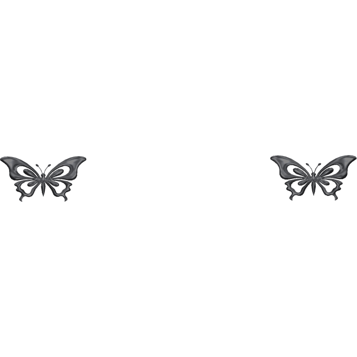 Back Dimple Butterfly Dermal Piercing In Silver