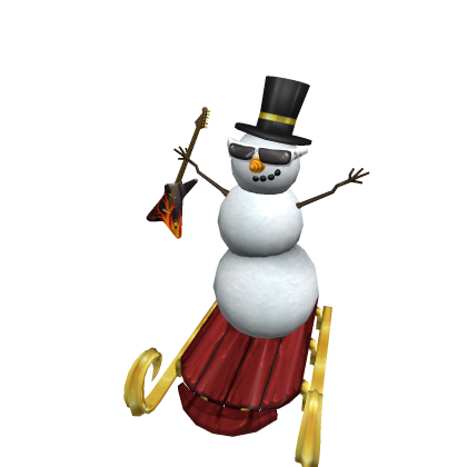 snowman with a guitar