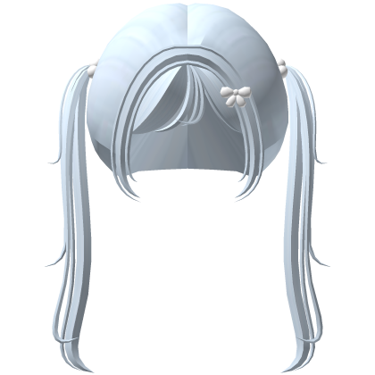 ♡︎ ꒰ kawaii bobble pigtails in baby blue ა Roblox item