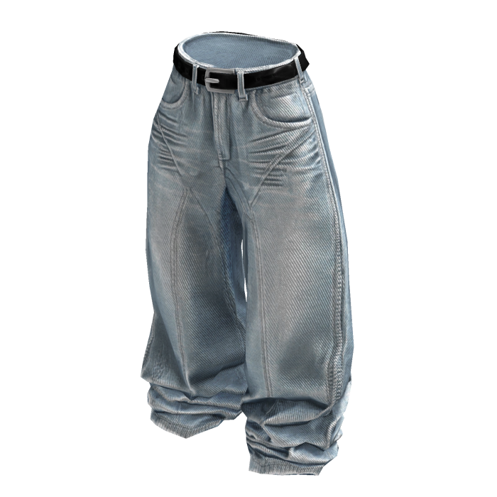 Light Blue Classic Baggy Denim