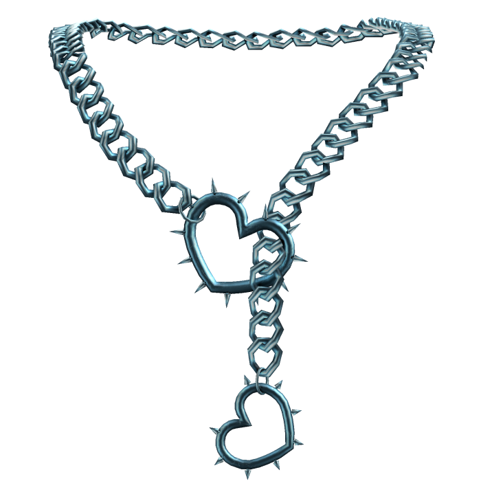 Ice Blue Heart Chain Choker