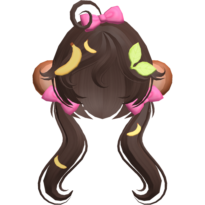🍌🐵🍃 cute lala monkey pigtails in brown