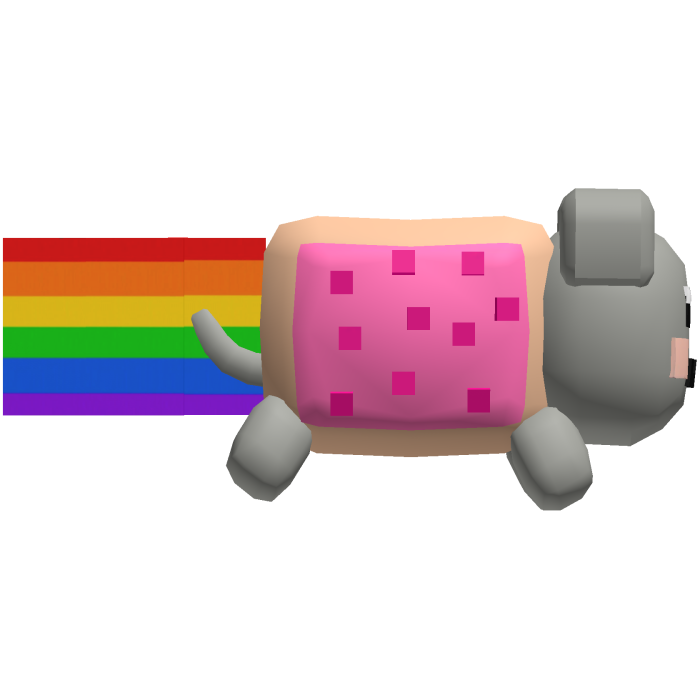 Cute Nyan Cat Plush on Right Shoulder