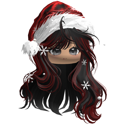 Christmas Waves w/Santa Hat (Black&Red)
