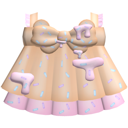 pancake dress with pink frosting