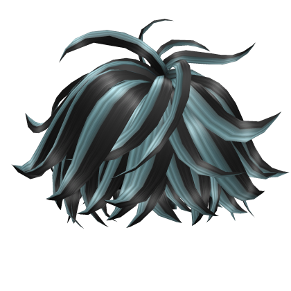 Skater emo hair (highlight black and teal) Roblox item