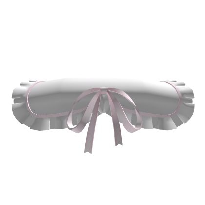 ୨୧:  pink white ruffle collar with bow 3.0 Roblox item