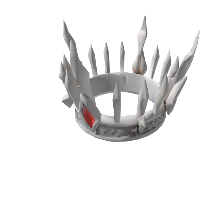 Royal Silver Crown with Red Gem