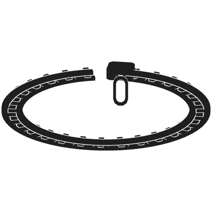Glowing Zipper Halo Black White Roblox item