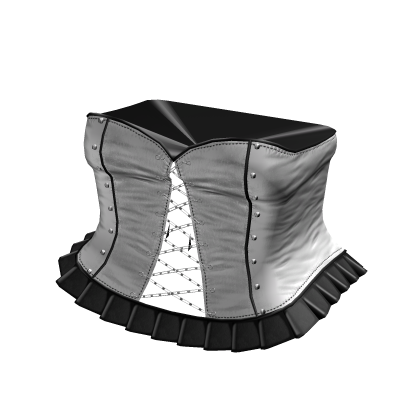 Emo Gothic Laced Up Corset Dress in White & Black