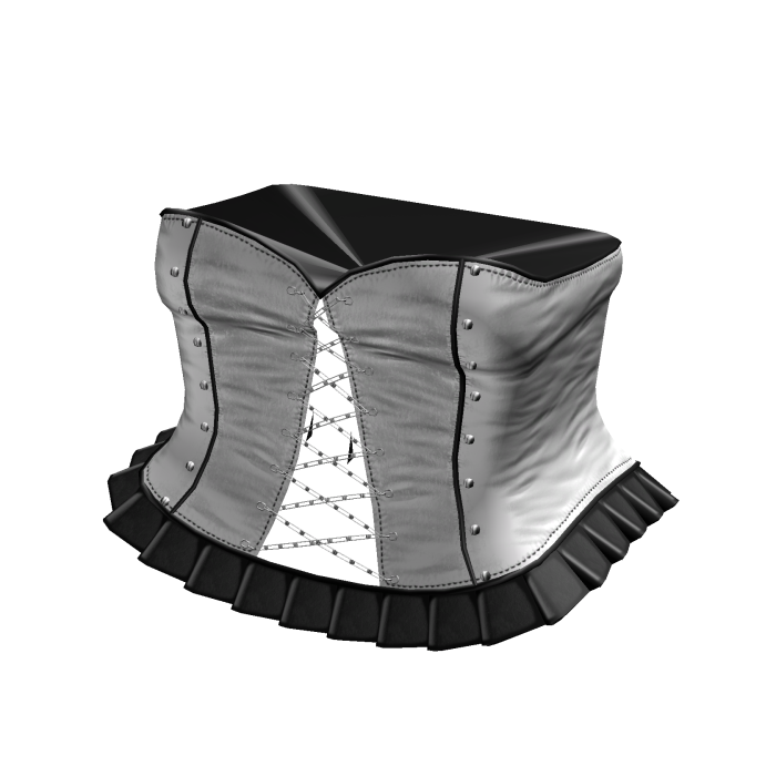Emo Gothic Laced Up Corset Dress in White & Black