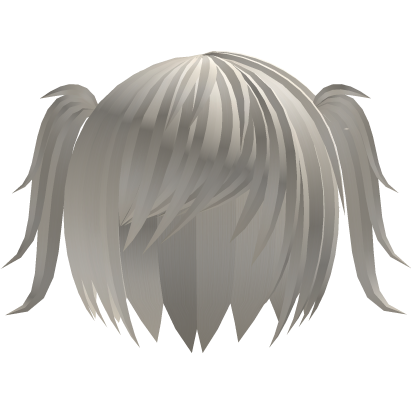 <҂3 messy razor side bangs with pigtails [blonde] 