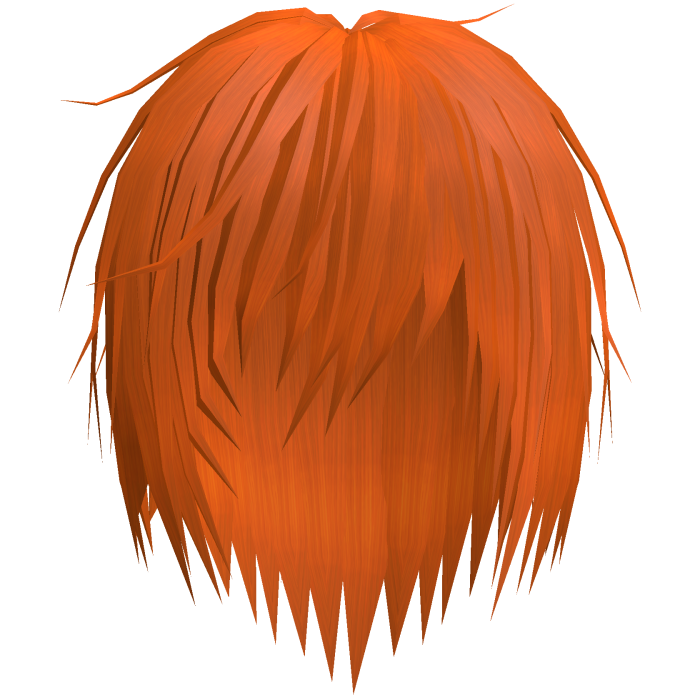 Orange Vkei Messy Emo Punk Hair