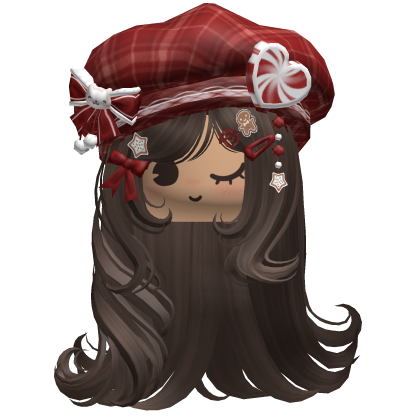 ♡ Christmas Fluffy Beret Combo (Brown)