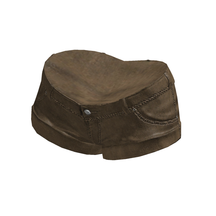 Brown Denim Shorts