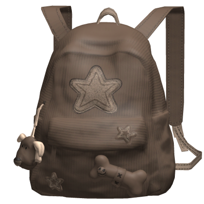 Brown Star Y2K Streetwear Backpack