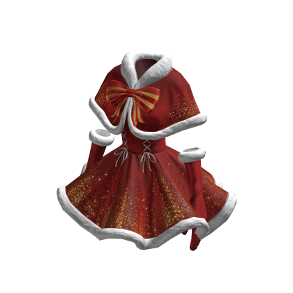 Red Winter Dreams Fluffy Dress 🫐 thumbnail