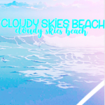 cloudy skies beach