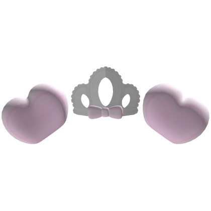 princess heart tiara with pink bow