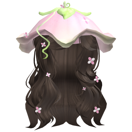 Ethereal fairy long anime flower hair (brown)