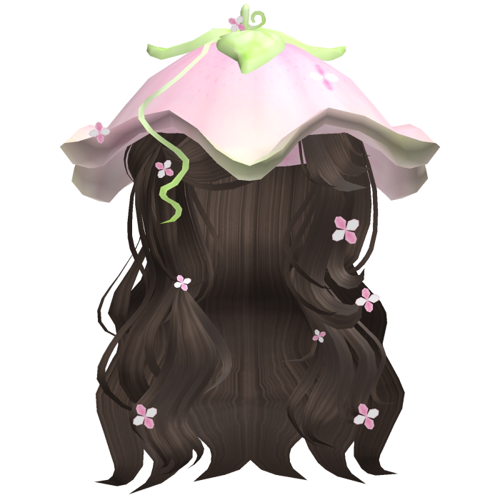 Ethereal fairy long anime flower hair (brown)