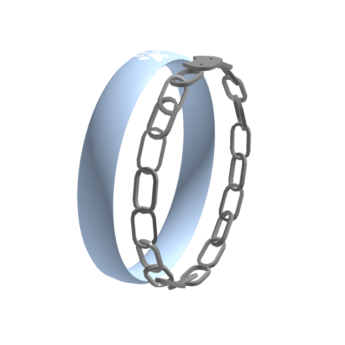 Cat Blue & Silver Chain Bracelets