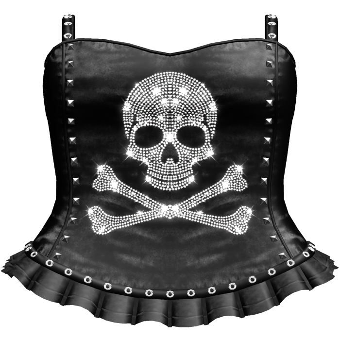 (GLOWING) Emo Black Rhinestone Skull Dress