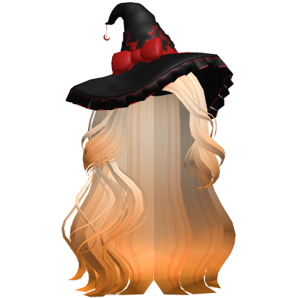 Halloween Side Swept Witch Hair (Blonde & Orange)