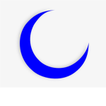 Crescent blue moon