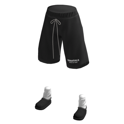 Essential Black Shorts w Black Tasmans
