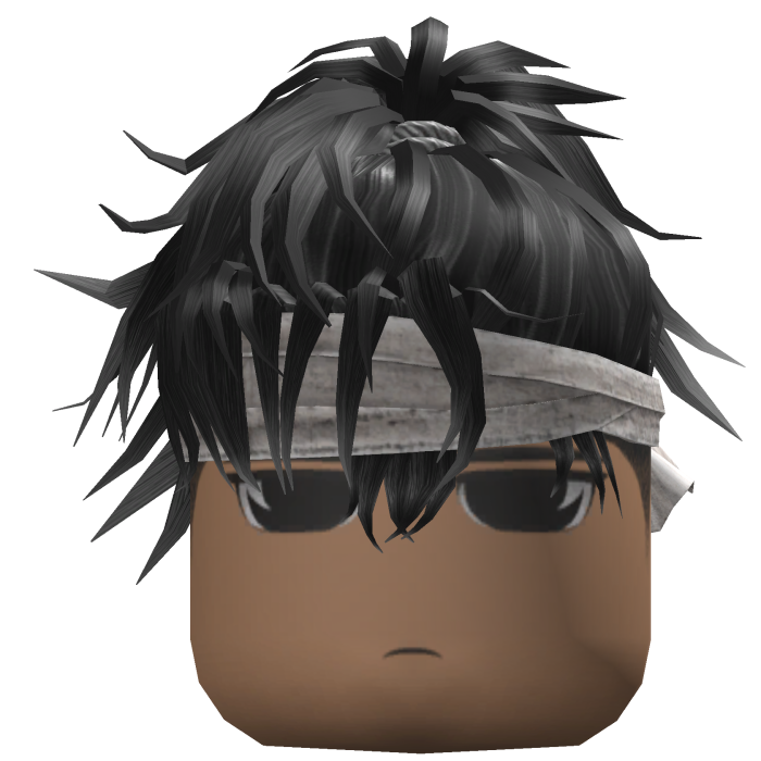 Spiky Hair w/ Bandana & Shades (Black)