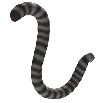 White Stripes Cat Tail