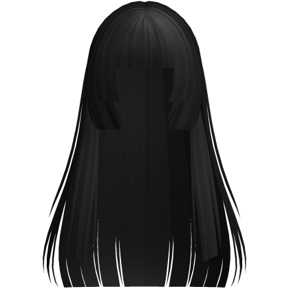 🩶 angelic long hime hair in black Roblox item