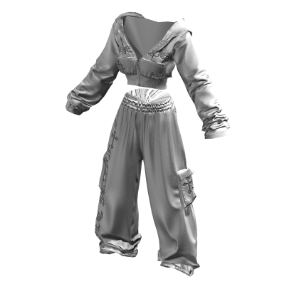 ★Crop Hood zipup set WHITE Crop Hood zipup set★ thumbnail